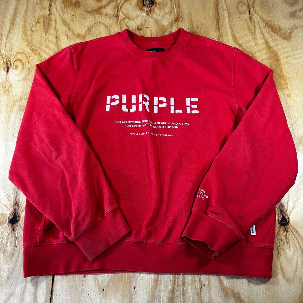 Purple Brand Co. Red Graphic Sweatshirt XXL